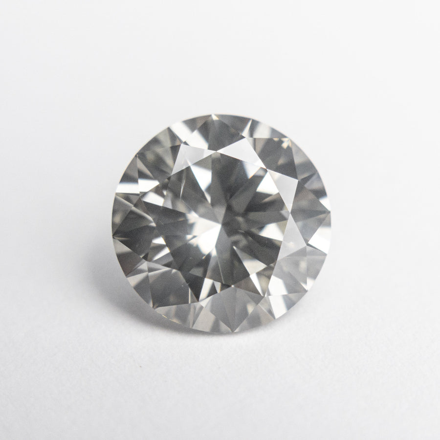 The 2.52ct 8.88x8.86x5.26mm SI2 Fancy Grey Round Brilliant 18867-01 by East London jeweller Rachel Boston | Discover our collections of unique and timeless engagement rings, wedding rings, and modern fine jewellery. - Rachel Boston Jewellery