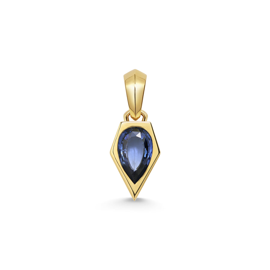 The Chunky Charm Pendant - Sapphire 2.47ct by East London jeweller Rachel Boston | Discover our collections of unique and timeless engagement rings, wedding rings, and modern fine jewellery. - Rachel Boston Jewellery