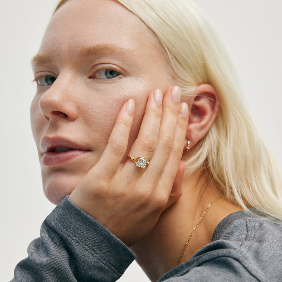 The OLWEN Ring by East London jeweller Rachel Boston | Discover our collections of unique and timeless engagement rings, wedding rings, and modern fine jewellery. - Rachel Boston Jewellery