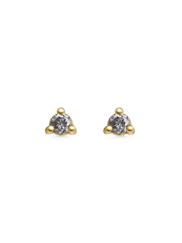 2mm Round Grey Diamond Stud Earrings - Rachel Boston Jewellery