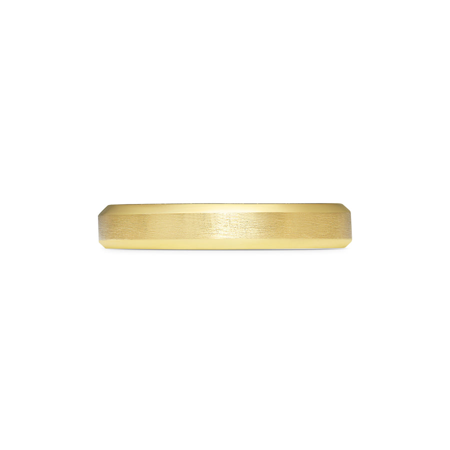 The Chamfered Edge Wedding Band - Matte - 3.7mm by East London jeweller Rachel Boston | Discover our collections of unique and timeless engagement rings, wedding rings, and modern fine jewellery. - Rachel Boston Jewellery