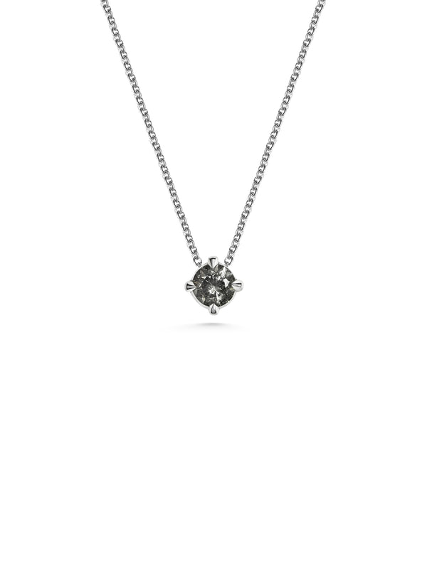 3mm Grey Diamond Slider Necklace - Rachel Boston Jewellery