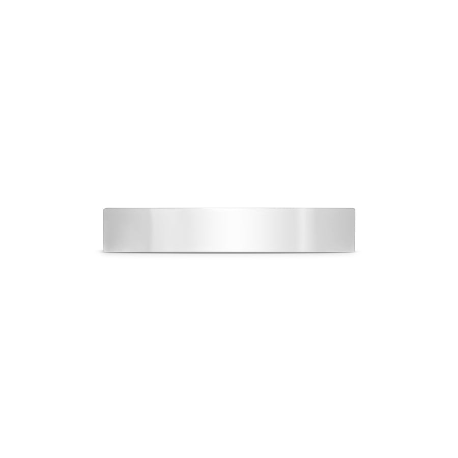 The Polish Finish Flat Wedding Band - 4mm by East London jeweller Rachel Boston | Discover our collections of unique and timeless engagement rings, wedding rings, and modern fine jewellery. - Rachel Boston Jewellery