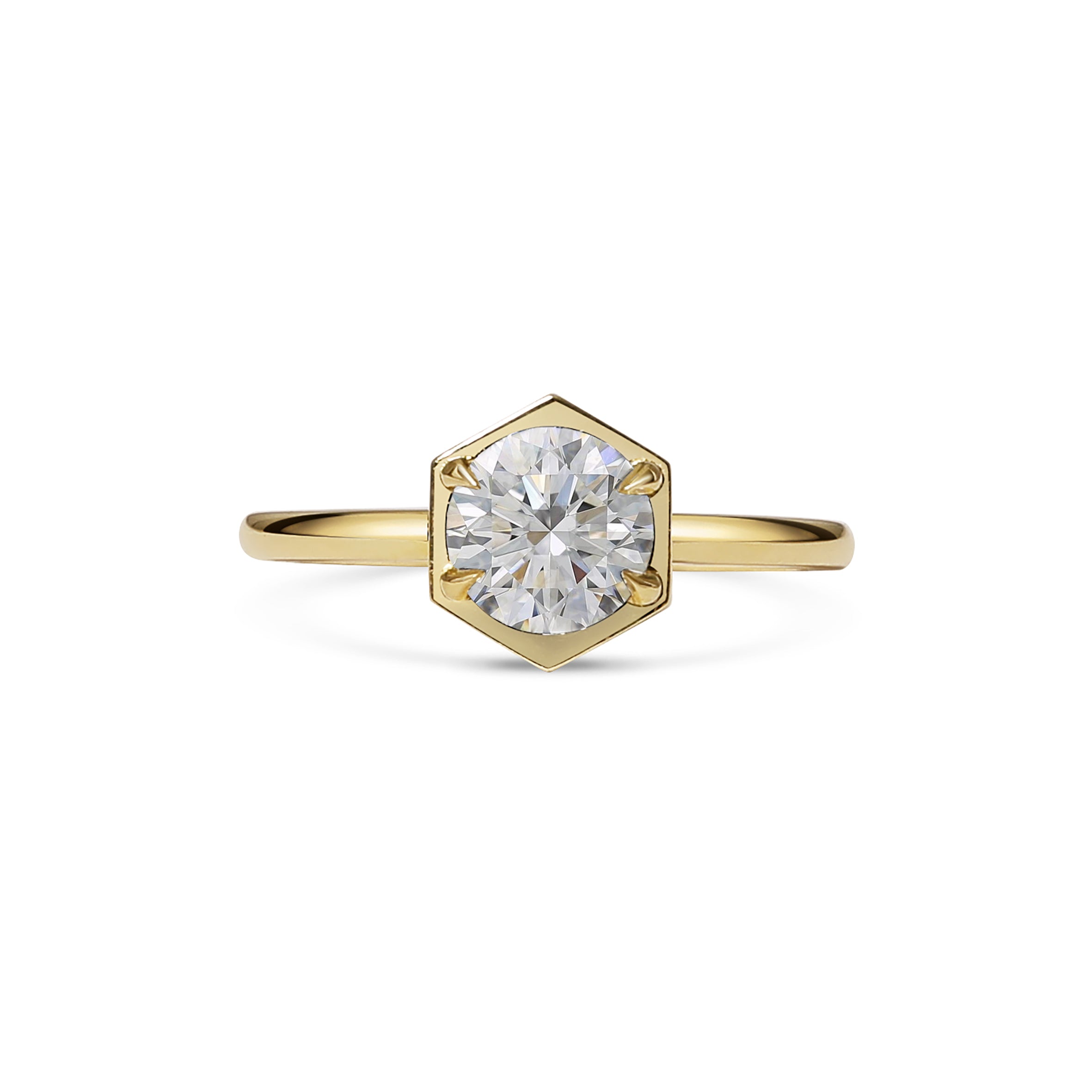 Simple gold and diamond on sale rings