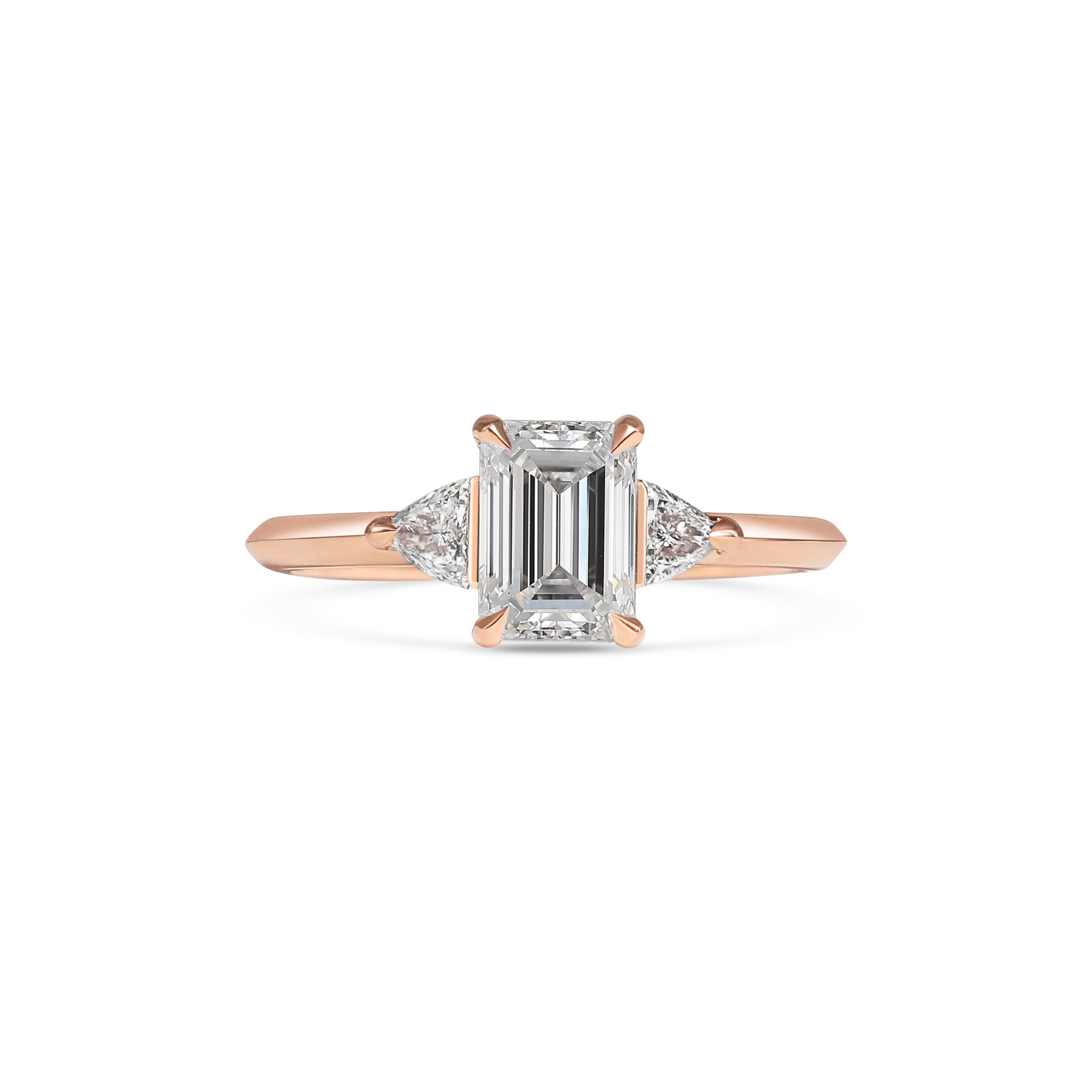 Beautiful emerald cut engagement on sale rings