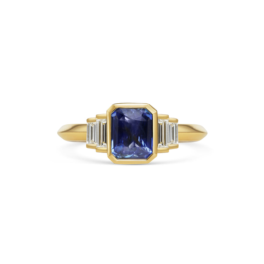 The Ida Rubover Sapphire Ring by East London jeweller Rachel Boston | Discover our collections of unique and timeless engagement rings, wedding rings, and modern fine jewellery. - Rachel Boston Jewellery