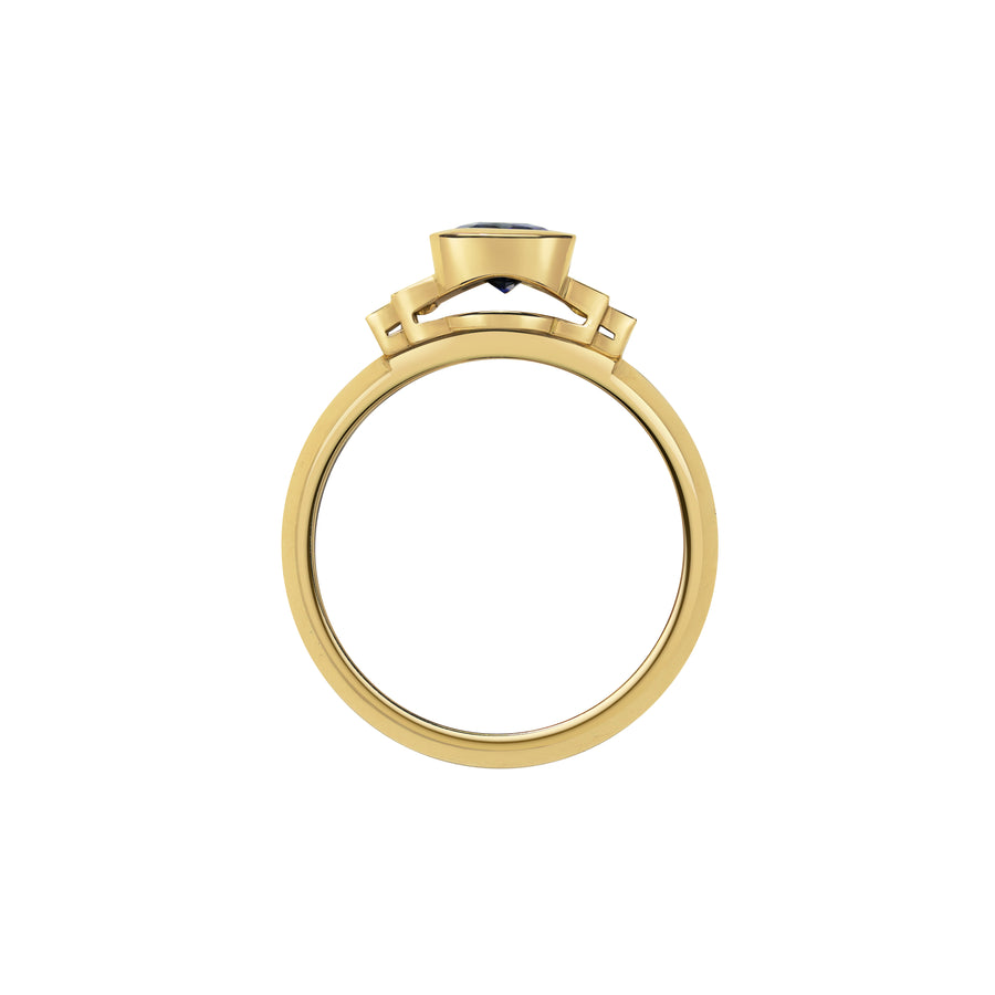 The Ida Rubover Sapphire Ring by East London jeweller Rachel Boston | Discover our collections of unique and timeless engagement rings, wedding rings, and modern fine jewellery. - Rachel Boston Jewellery