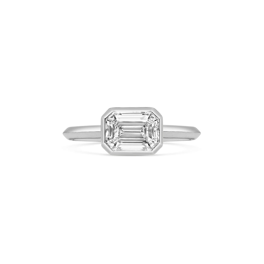 The Ines Ring - Emerald Cut by East London jeweller Rachel Boston | Discover our collections of unique and timeless engagement rings, wedding rings, and modern fine jewellery. - Rachel Boston Jewellery