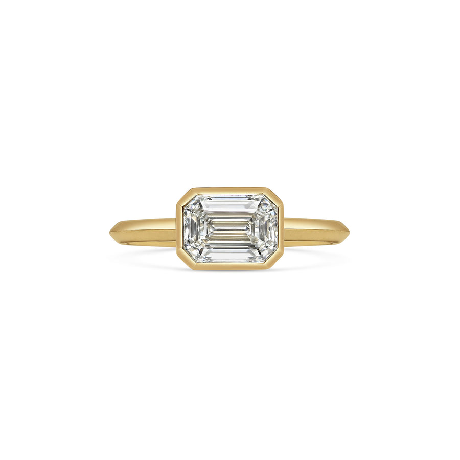 The Ines Ring - Emerald Cut by East London jeweller Rachel Boston | Discover our collections of unique and timeless engagement rings, wedding rings, and modern fine jewellery. - Rachel Boston Jewellery