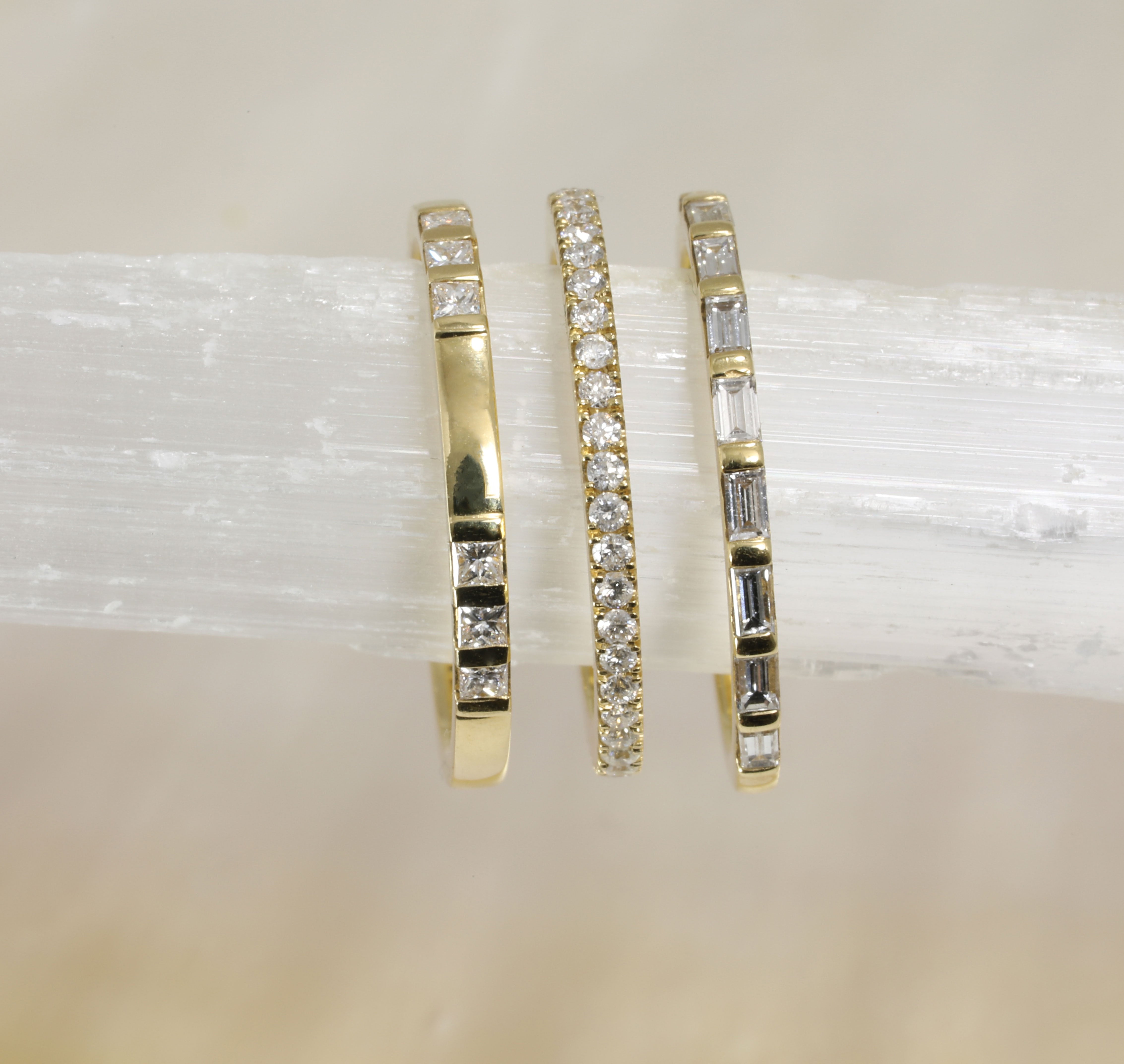 Baguette diamond wedding on sale ring set